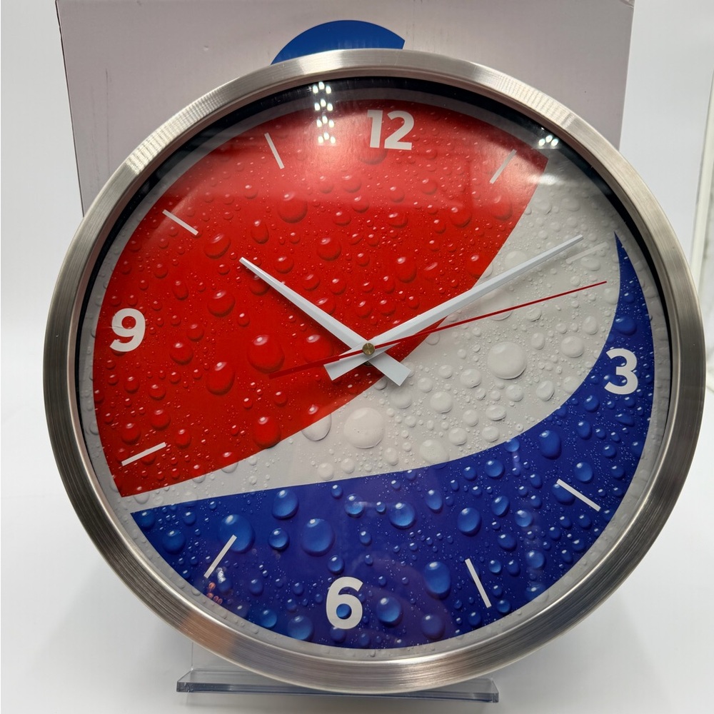 Pepsi Red, White & Blue Logo Wall 14” Clock - Picture 11 of 15